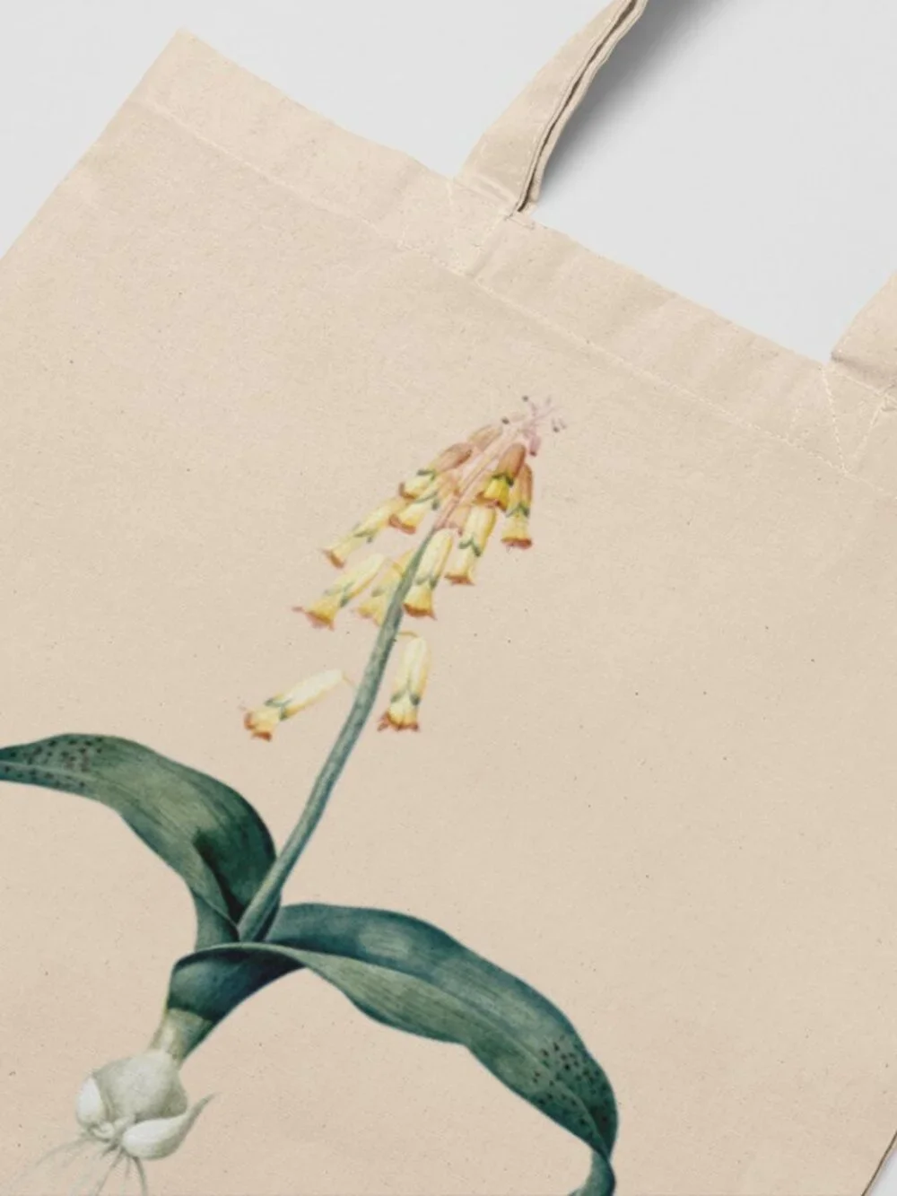 Red-Tip Cape-Hyacinth Vintage Floral Print Graphic Canvas Tote Bag